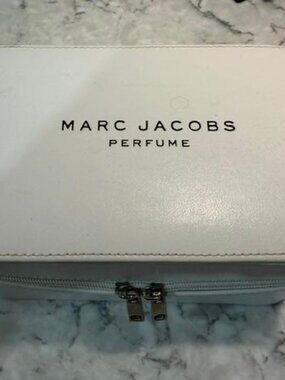 Marc Jacobs Perfume Box Lined with Felt, Double Zipper Pulls, Solid Construction